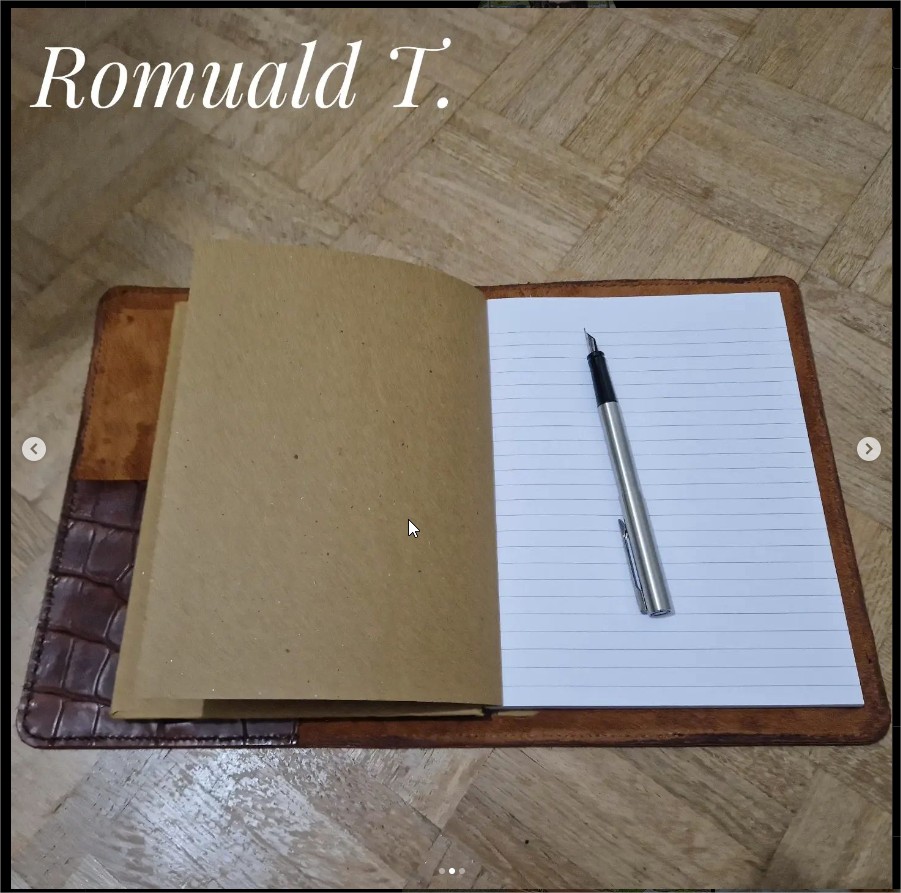 Étui de prise de notes en cuir