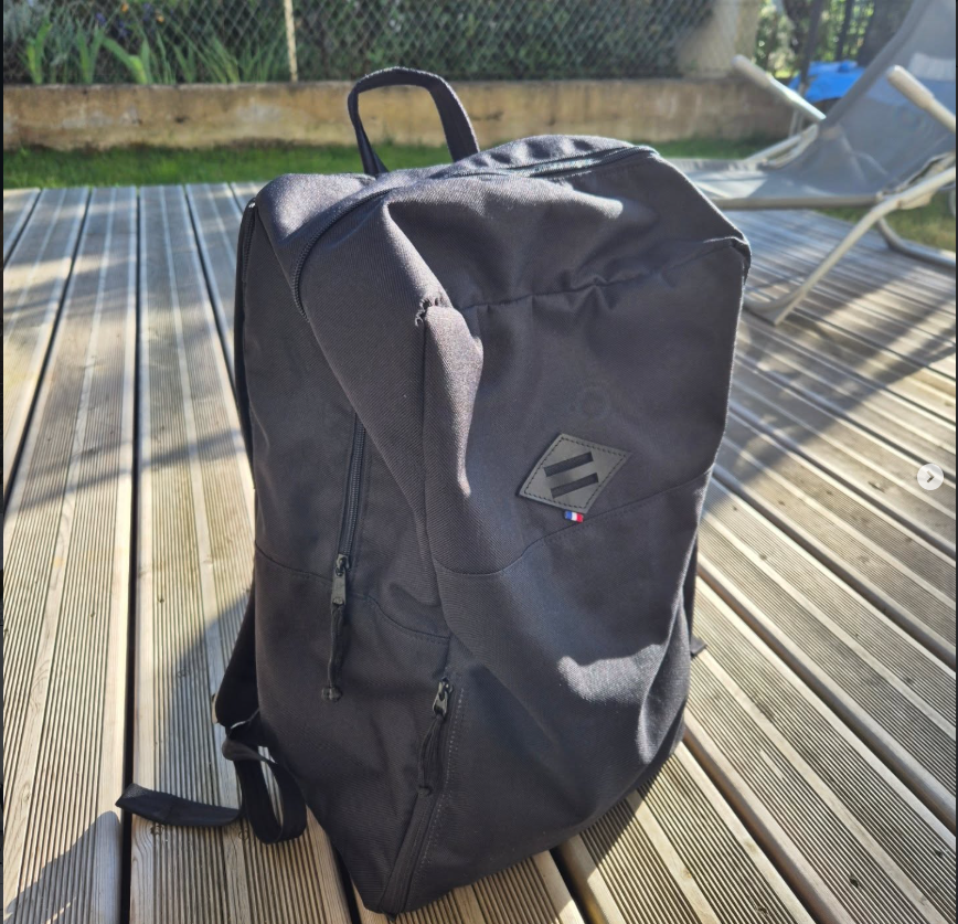 Sac à dos en cuir noir