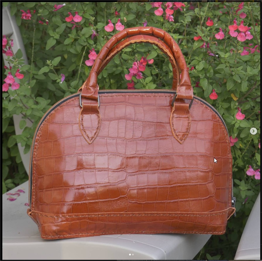 Sac à main façon croco
